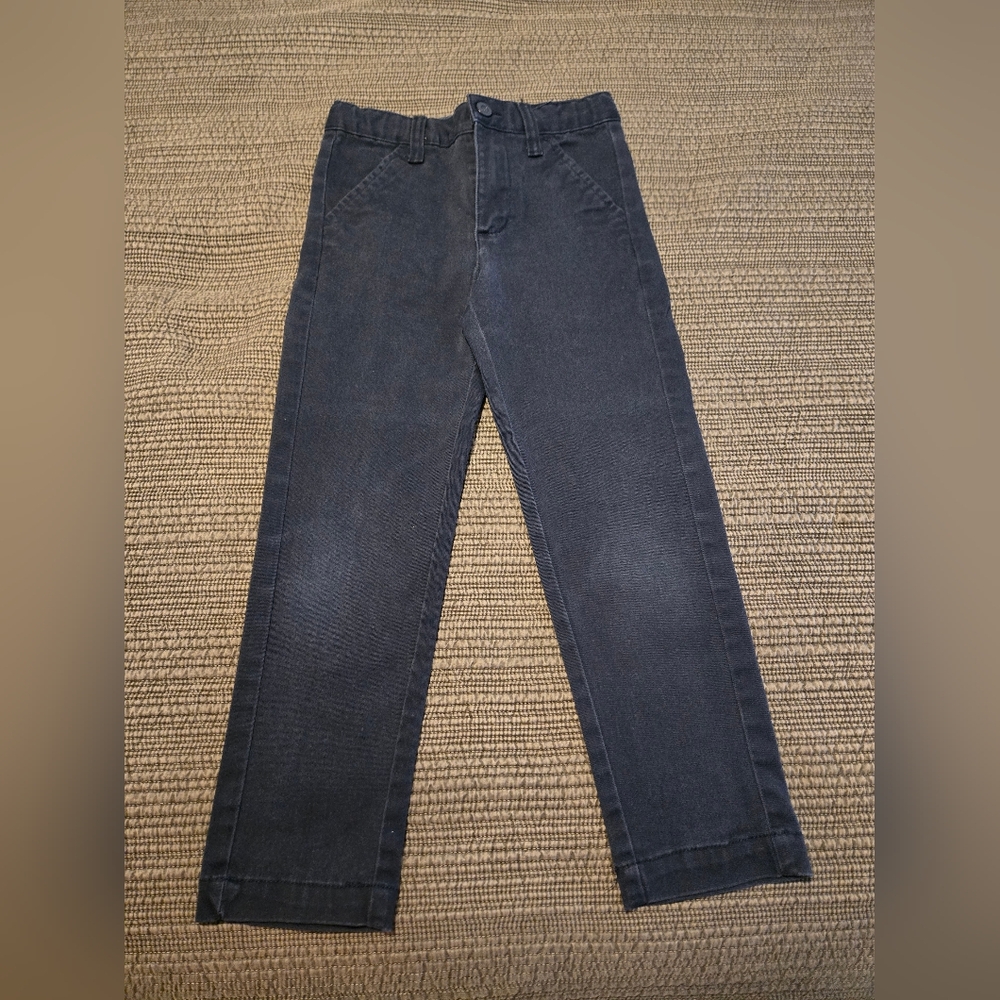 🎯 Cat & Jack boys khaki slim fit navy blue pants Size 5